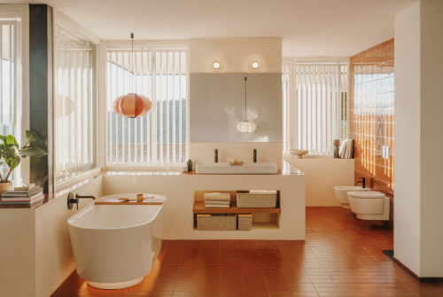 Wanna Tura z drewnianą półką